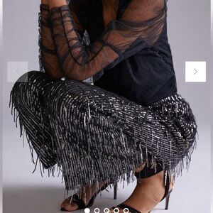 NWT Maeve Anthropologie fringed sequined wide leg pants